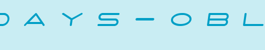 7-days-oblique_英文字体