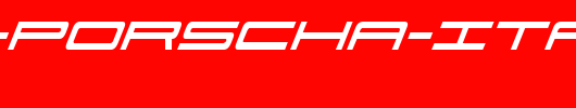 911-Porscha-Italic_英文字体
