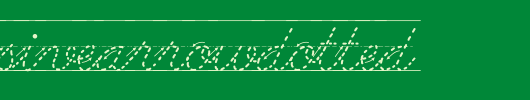 AbcCursiveArrowDotted_英文字体