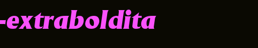 Adelon-ExtraBoldIta_英文字体