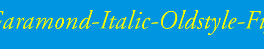 Adobe-Garamond-Italic-Oldstyle-Figures_英文字体