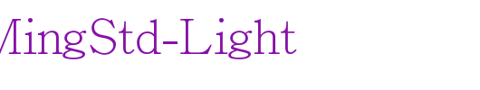 AdobeMingStd-Light_英文字体