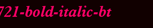 Aldine-721-Bold-Italic-BT_英文字体