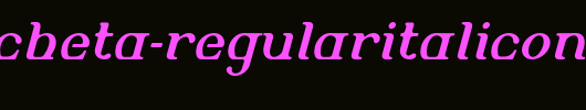 AlembicBeta-RegularItalicOne.otf