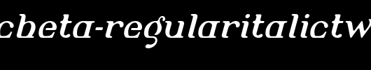 AlembicBeta-RegularItalicTwo.otf