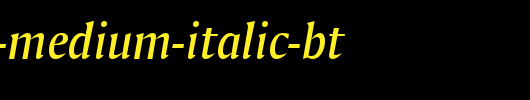 Amerigo-Medium-Italic-BT_英文字体