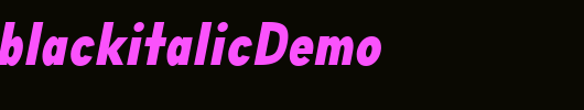 AprikasblackitalicDemo_英文字体