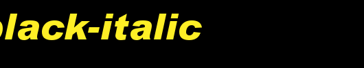 Arial-Black-Italic_英文字体