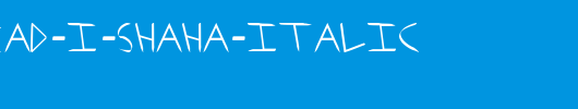 Arrowhead-I-Shaha-Italic