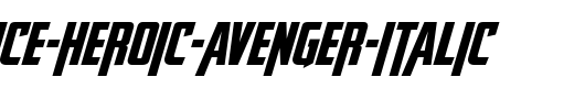 Avengeance-Heroic-Avenger-Italic