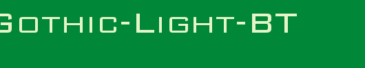 Bank-Gothic-Light-BT_英文字体