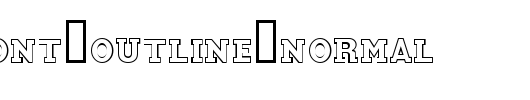 BemaniFont-Outline-Normal_英文字体