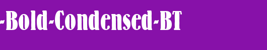 Bernhard-Bold-Condensed-BT_英文字体