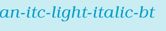 Bookman-ITC-Light-Italic-BT_英文字体