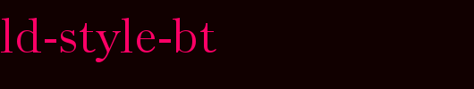 Bruce-Old-Style-BT_英文字体