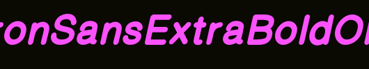 CameronSansExtraBoldObl_英文字体