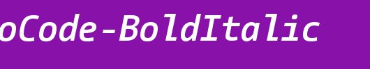 CamingoCode-BoldItalic_英文字体