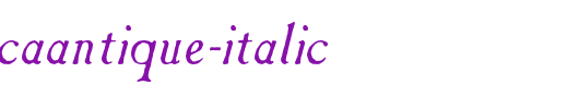 CasablancaAntique-Italic_英文字体