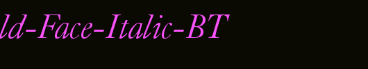 Caslon-Old-Face-Italic-BT_英文字体