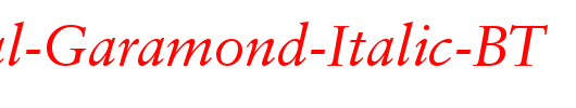 Classical-Garamond-Italic-BT_英文字体