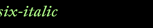 CliffordSix-Italic.otf