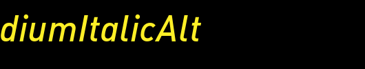 DIN-MediumItalicAlt_英文字体