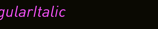 DIN-RegularItalic_英文字体