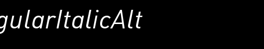 DIN-RegularItalicAlt_英文字体