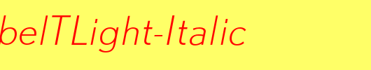 DTLNobelTLight-Italic_英文字体