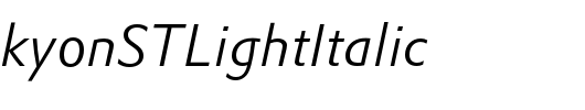 DTLProkyonSTLightItalic_英文字体