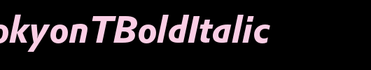 DTLProkyonTBoldItalic_英文字体