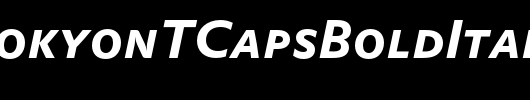 DTLProkyonTCapsBoldItalic_英文字体
