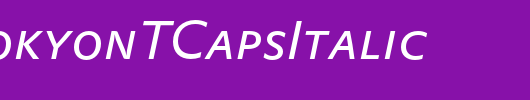 DTLProkyonTCapsItalic_英文字体