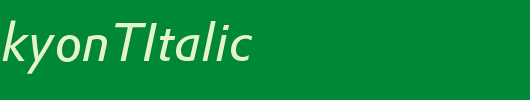 DTLProkyonTItalic_英文字体