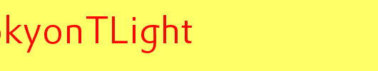 DTLProkyonTLight_英文字体