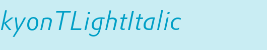 DTLProkyonTLightItalic_英文字体