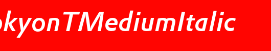 DTLProkyonTMediumItalic_英文字体