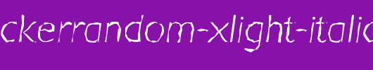 DavidBeckerRandom-Xlight-Italic.ttf