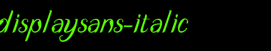DisguiseDisplaySans-Italic.otf