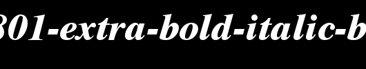 Dutch-801-Extra-Bold-Italic-BT_英文字体