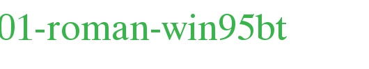 Dutch-801-Roman-Win95BT_英文字体