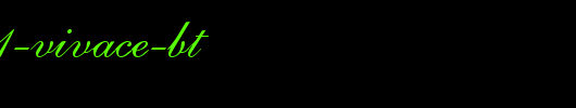 English-111-Vivace-BT_英文字体