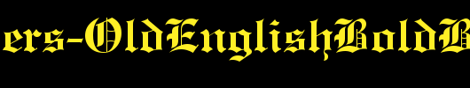 Engravers-OldEnglishBoldBT_英文字体