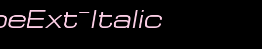 EuropeExt-Italic_英文字体