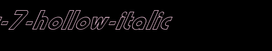 FZ-BASIC-7-HOLLOW-ITALIC.ttf