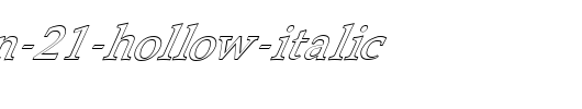 FZ-ROMAN-21-HOLLOW-ITALIC.ttf