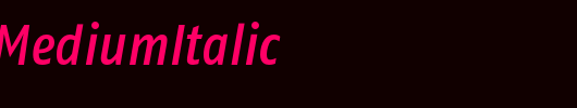 FagoCo-MediumItalic_英文字体