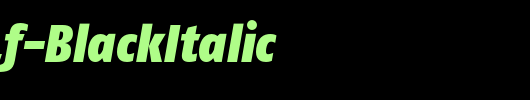 FagoCoLf-BlackItalic_英文字体