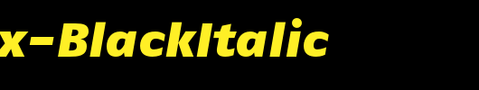 FagoEx-BlackItalic_英文字体