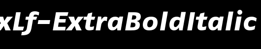 FagoExLf-ExtraBoldItalic_英文字体